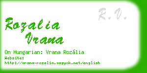 rozalia vrana business card