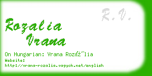 rozalia vrana business card